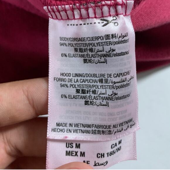 Juicy Couture Black Label M Oversized Luxe Velour Hooded Pullover Dark Crimson - Picture 9 of 11